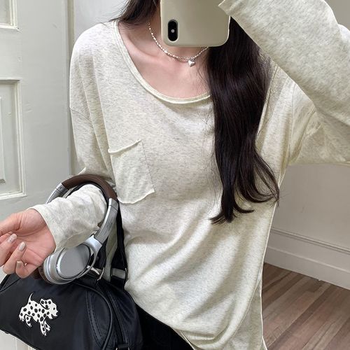T-Shirt Ample En Coton Bambou Pour Femme, Haut De Tempérament Paresseux, Coupe Fine, Protection Solaire, Climatisation, Printemps