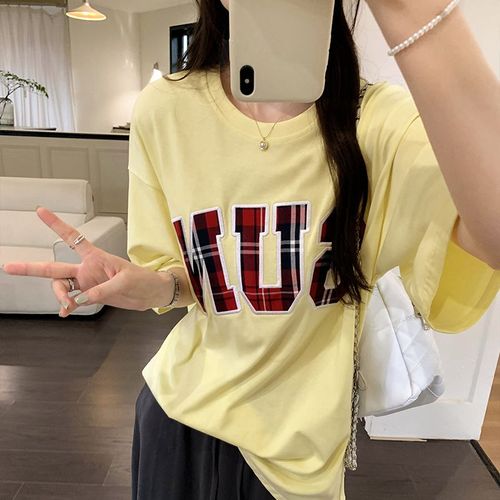 T-Shirt À Imprimé Lettre D'été Pour Fille Cool De Style Occidental Dans Le Haut À La Mode De Style Hong Kong