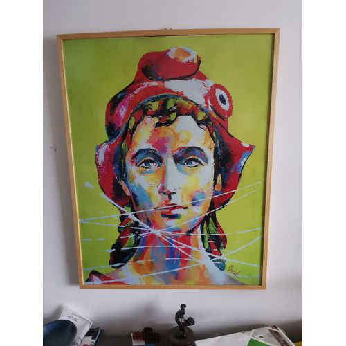 Lithographie De Marianne La République Sur Acier Par Morel