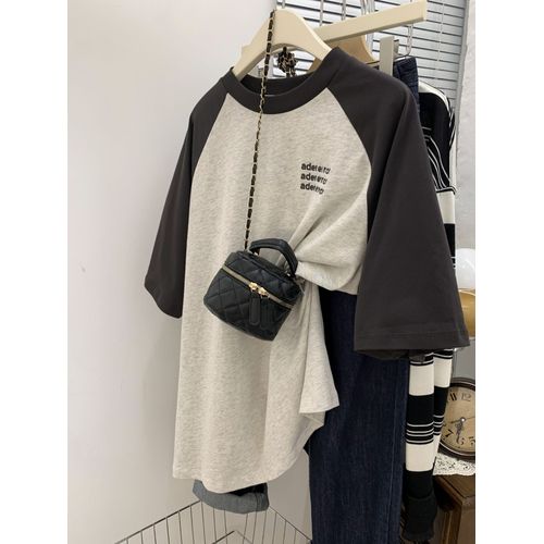 T-Shirt À Manches Courtes Brodé Rétro Américain Pour Femme, Design De Niche, Haut Ample De Style Paresseux