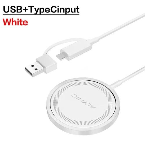 Chargeur Magnétique Sans Fil 30w, Pour Macsafe Iphone 16 15 14 13 Pro Max, Mini Station De Charge Sans Fil Rapide, Chargeurs Magnétiques-White Usb Type C