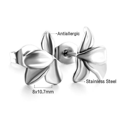 Boucles D'oreilles À Tige En Acier Inoxydable En Forme De Fleur De Carillon, Coquillages Blancs, Piercing 5 Prune, Petits Cadeaux Romantiques Pliables, Livraison Gratuite