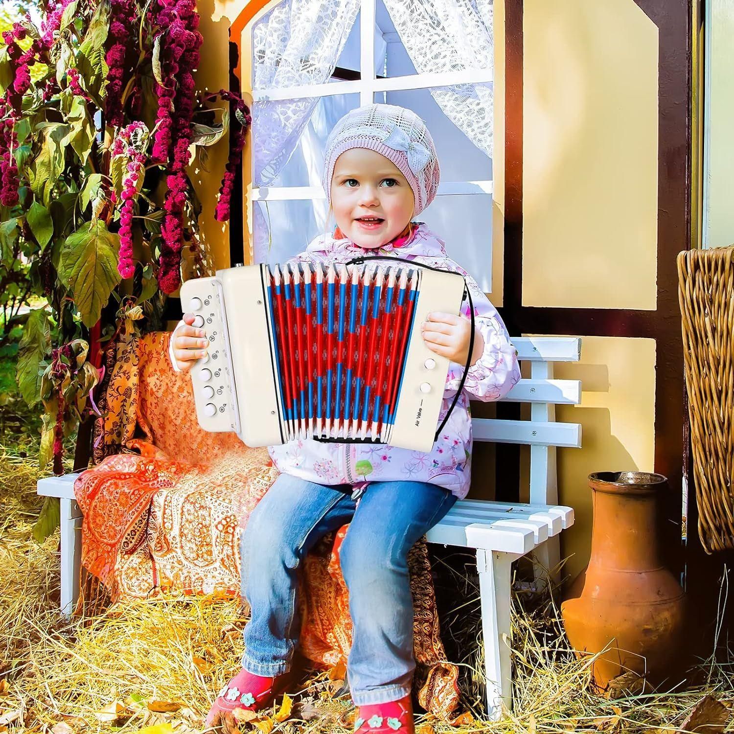 Accordon Pour Enfants, Accordon  10 Touches Avec Sangles, Instrument De ... - 8
