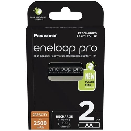 Pile rechargeable LR6 (AA) NiMH Panasonic eneloop pro HR06 2500 mAh 1.2 V 2 pc(s)