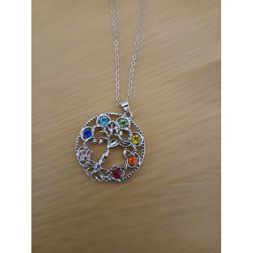 Collier Avec Arbre De Vie Multi Couleurs