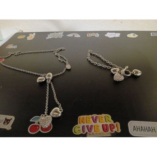 Parure Collier Et Bracelet C?ur