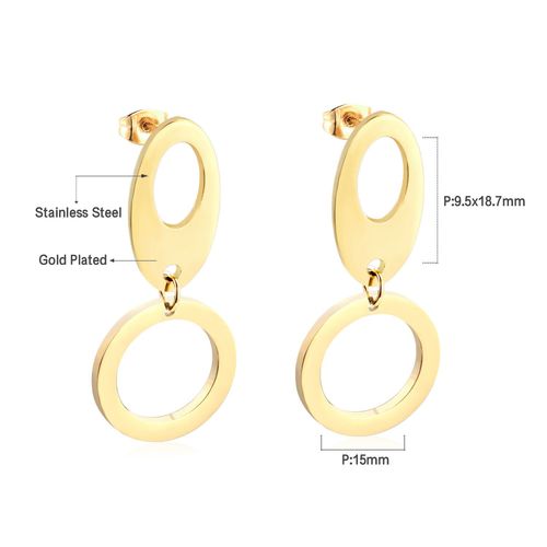 Boucles D'oreilles Pendantes Rondes En Acier Inoxydable Bijoux Coréens, Coquillage Blanc Et Noir, Design Goutte De Lune Ovale Or, Pendentifs Chim2023