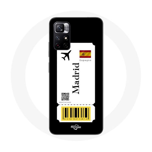 Coque Redmi Note 11 5g Billet D'avion Madrid Espagne