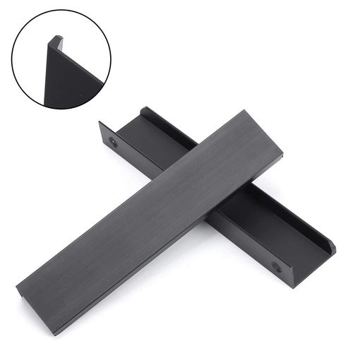 Poignées D¿Armoire Cachées Poignées D¿Armoire Noires Moderne Invisible Pour Cuisine Tiroirs De Chambre Placards