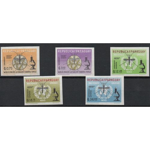 Paraguay Timbres Journée De La Santé , Non Dentelés 1962