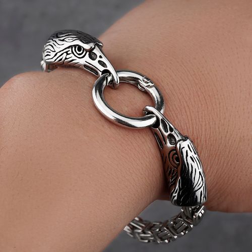 Bracelet Aigle Rétro Pour Hommes, Moto, Rue, Titane, Acier Inoxydable, Accessoires, Cadeau, Boucle