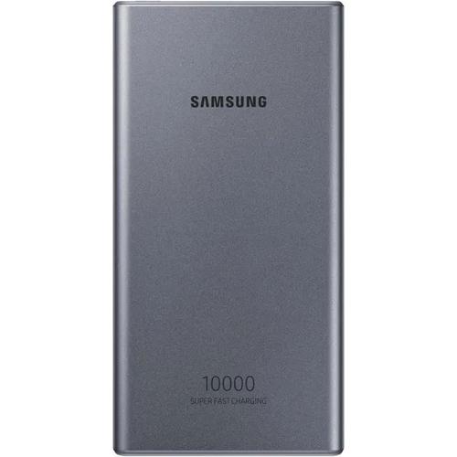 Samsung Battery Pack Eb-P3300 - Batterie Externe 10000 Mah Charge Ultra Rapide 25 Watt - 3 A - Qc 2.0, Fc - 2 Connecteurs De Sortie (Usb, 24 Pin Usb-C) - Sur Le Câble : Usb-C - Gris Foncé