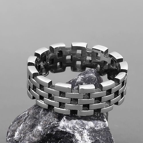 Bague Noire En Acier Inoxydable Pour Hommes Et Femmes, Bijoux De Motard, Cadeau De Créativité, Simple, Punk, Rétro, Couple, Amoureux, Garçon, Petite Amie, Vente En Gros