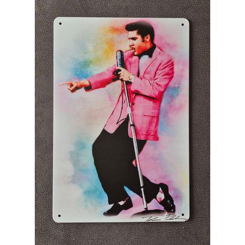 Plaque métallique décorative Elvis Presley "Hound Dog "