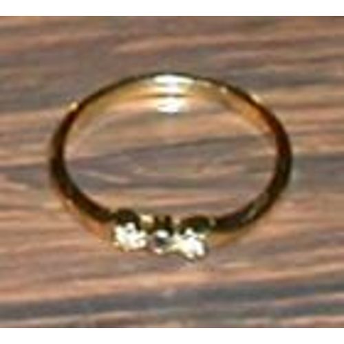 Bague Plaquée Or Avec Pierres Incrustées