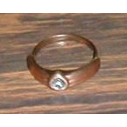 Bague Plaquée Couleur Cuir Movitex Avec Pierre Incrustée