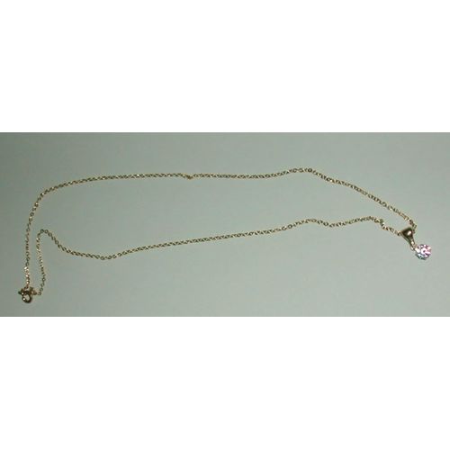 Collier Plaqué Or Avec Petite Pierre En Pendentif