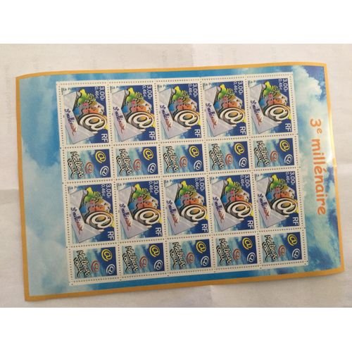 Bloc De 10 Timbres 3 Eme Millénaire . Meilleurs V?ux.