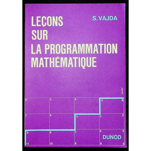Leçons Sur La Programmation Mathématique