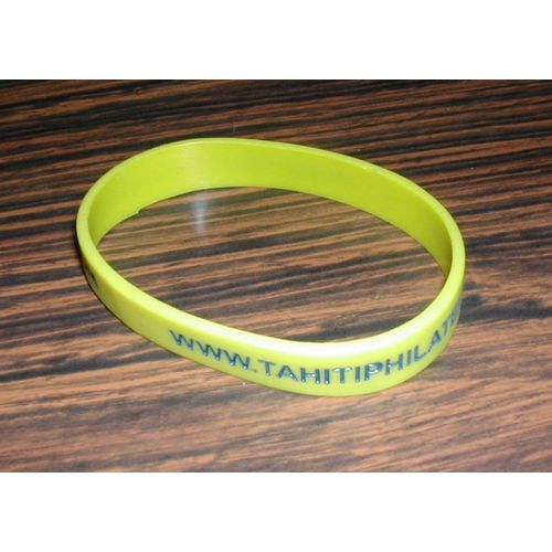Bracelet Silicone Jaune Tahiti Philatelie