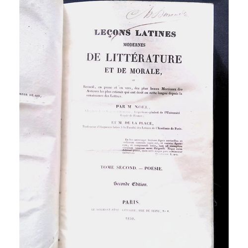 Leçons Latines Modernes De Littérature Et De Morale Tome Second, Poésie