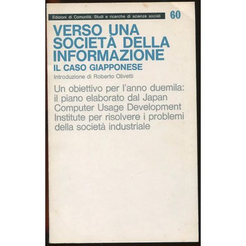 Verso Una Società Della Informazione - Il Caso Giapponese