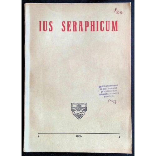 Ius Seraphicum, Annus 2, Libellus 4, 1956