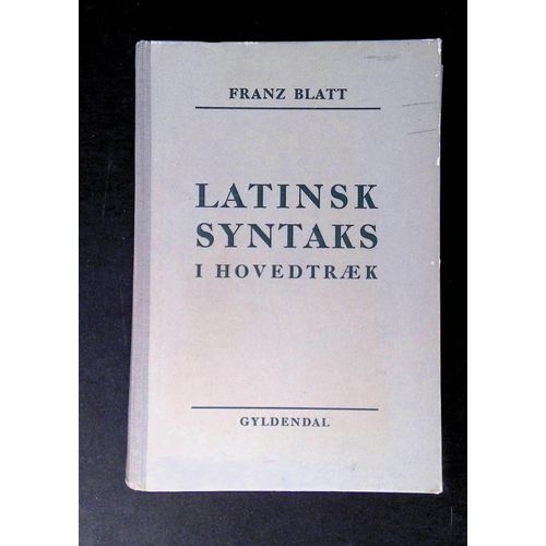 Latinsk Syntaks I Hovedtraek