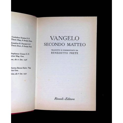 Vangelo Secondo Matteo. Tradotto E Commentato Da Benedetto Prete.