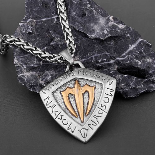 Collier En Acier Titane Pour Hommes, Personnalité Tendance Trident, Chaîne De Pull Hip-Hop Pour Petit Ami, Cadeau D'anniversaire, Vente En Gros