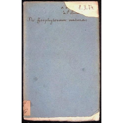 Prolusione Al Corso Di Zoologia Per L'anno Scolastico 1843-1844 La Cui Tesi De Zoophytorum Natura, Genesi, Et Historia, Eorumque Nova Methodica Dispositione - Letta A 10 Novembre 1843 Dalla Cattedra Della R. Università Degli Studi