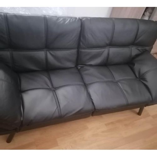 Costway Canapé Lit Convertible, Dossier Réglable 42 Positions, 2 Coussins Inclus. - 1 Place Beige