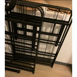 Zinus Smartbase Lit 140x190 Cm - Hauteur 35 Cm - Idéal Pour Un Lit D'appoint - Avec Rangement Sous Le Lit - Lit En Métal - Noir
