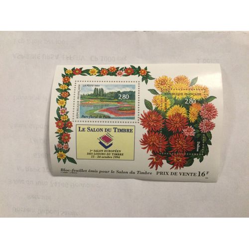Bloc Feuillet 2 Timbres La Salon Du Timbre 1994. Bloc 16.