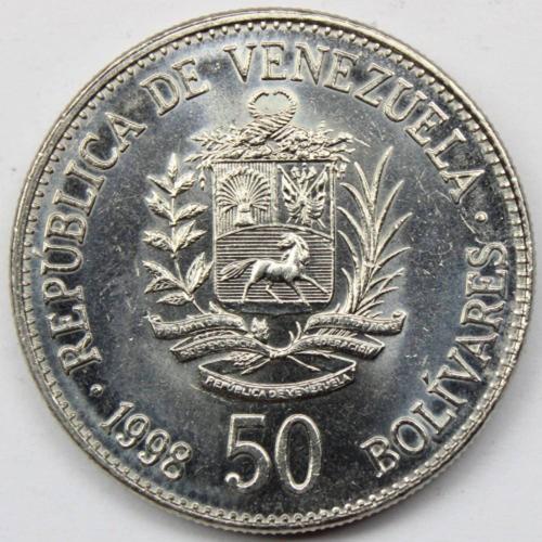 Monnaie 50 Bolivares Venezuela 1998