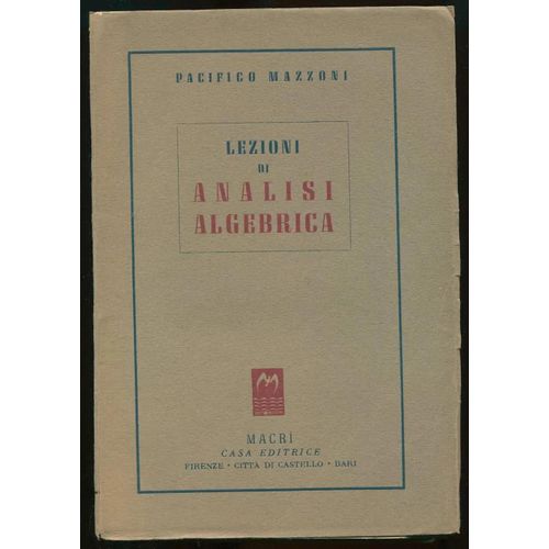 Lezioni Di Analisi Algebrica