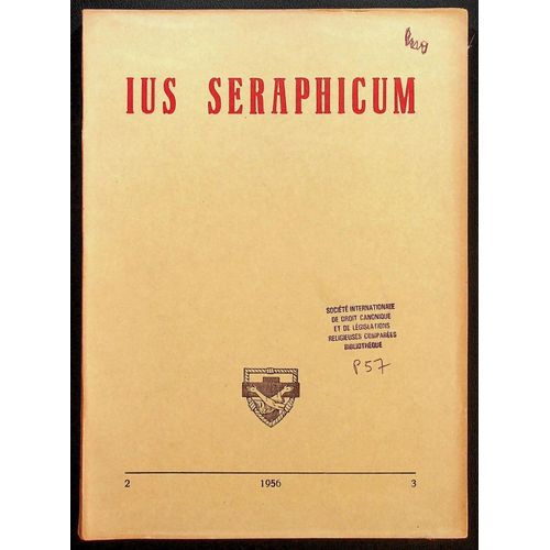 Ius Seraphicum, Annus 2, Libellus 3, 1956