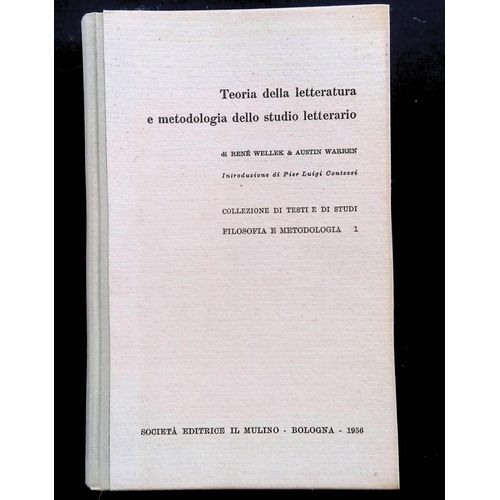 Teoria Della Letteratura E Metodologia Dello Studio Letterario