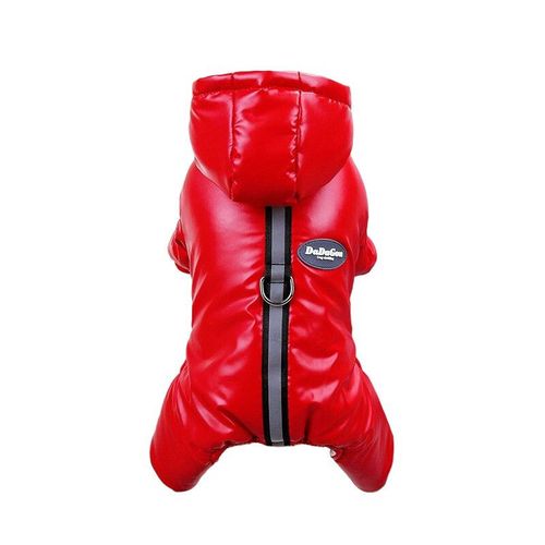 Onesie Rembourrée Imperméable Pour Petit Chien,Veste En Duvet Shih Tzu,Combinaison Chihuahua,Costume Perforé Sarl,Vêtements D'hiver Chauds Pour Chien Garçon - Type Red-L