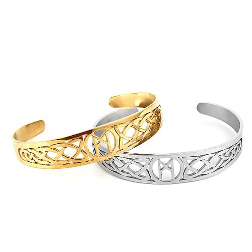 Bracelet En Acier Inoxydable À 24 Odin Rune Pour Hommes Et Femmes, Bijoux Avec N¿Ud Celtique Irlandais, Manchette Alphabet Nordique, Vente En Gros