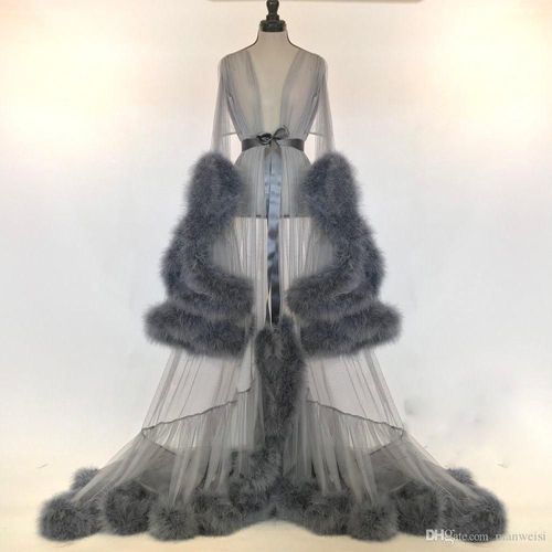 Robe De Nuit Transparente Pour Femmes,Rouge,Blanc,Gris,Robe De Bal,Châle De Demoiselle D'honneur,Sur Mesure,Sexy,Fausse Fourrure,Vêtements De Nuit Pour Dames,2020