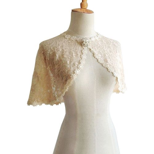 Veste De Soirée Élégante En Dentelle Pour Femmes,Avec Broche,Capes De Mariage