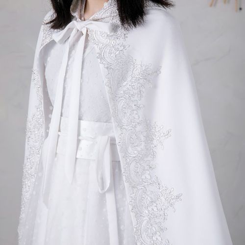 Manteau Vintage En Dentelle Brodée Pour Femme,Manteau Argenté,Cape Everak