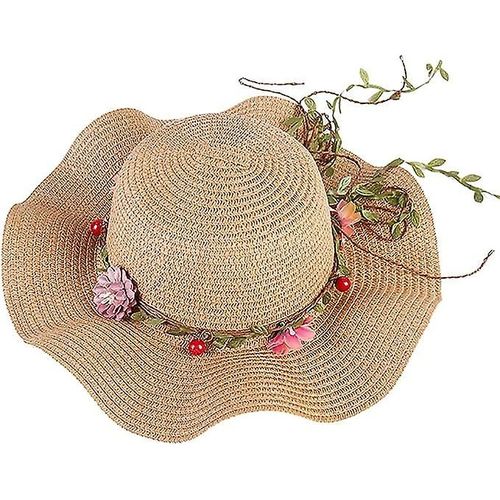 Chapeaux De Soleil Pour Enfants Avec Décoration De Guirlande À Large Bord