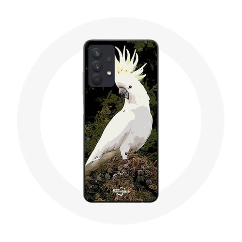 Coque Samsung Galaxy A32 4g Cacatoes Perroquets Blanc Sur L'arbre