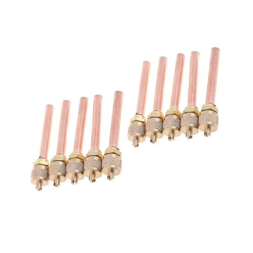 10pcs Vanne d¿accès 1/4 pouce 1/4 pouce od 2.755 pouces noyau fort ac climatiseur réfrigération acc