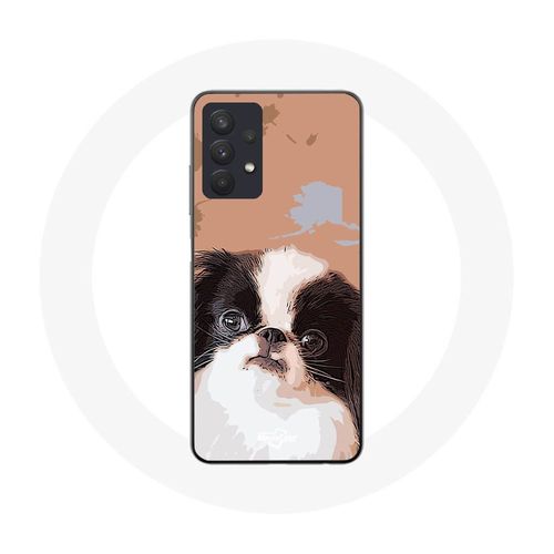 Coque Samsung Galaxy A32 4g Épagneul Japonais Noir Et Blanc Race De Chiens