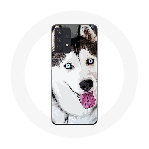 Coque Samsung Galaxy A32 4g Husky Blanc De Sibérie Yeux Bleus