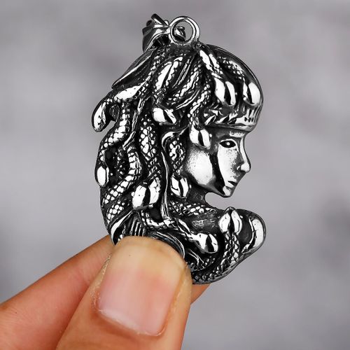 Collier En Forme De Serpent Pour Fille, En Acier Inoxydable, Unisexe, Rétro, Pendentif, Punk, Gothique, Fête, Cadeau D'anniversaire, Vente En Gros