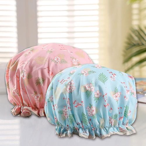 Bonnet De Douche 2pcs, Grands Bonnets De Douche Pour Les Femmes Cheveux Longs-Motif 